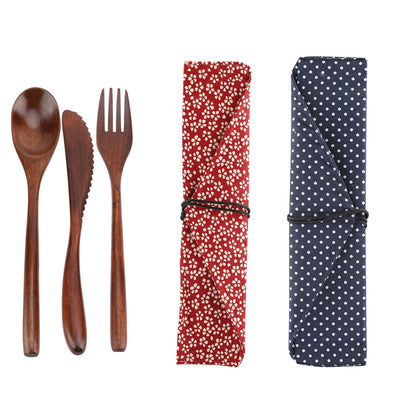 Elegant Retro Wooden Bamboo Cutlery