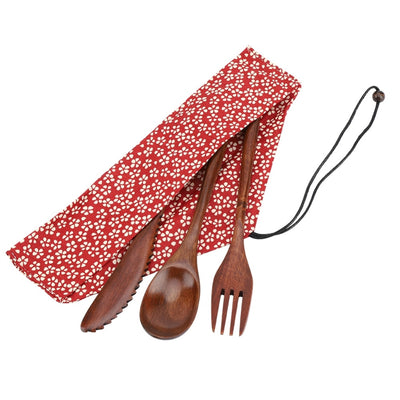 Elegant Retro Wooden Bamboo Cutlery