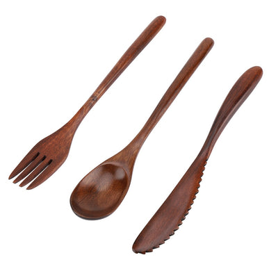 Elegant Retro Wooden Bamboo Cutlery