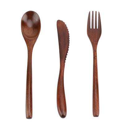 Elegant Retro Wooden Bamboo Cutlery