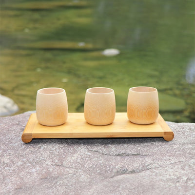 Green Natural Pure Handmade Bamboo Tea Cups