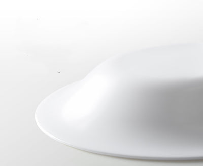White Round Dinnerware Set Glass Eco Friendly