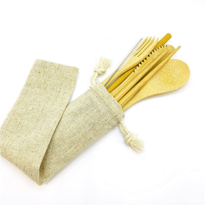 Bamboo Travel Utensils Reusable Bamboo Cutlery