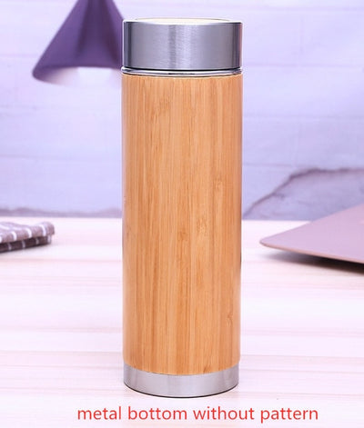 Natural Bamboo Tumbler 350ml 450ml Stainless Steel