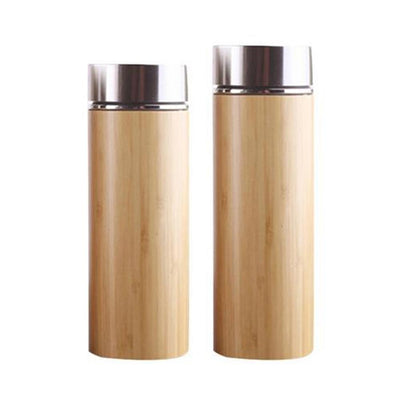 Bamboo Thermos Cup Ceramic Bottle Vacuum Flasks