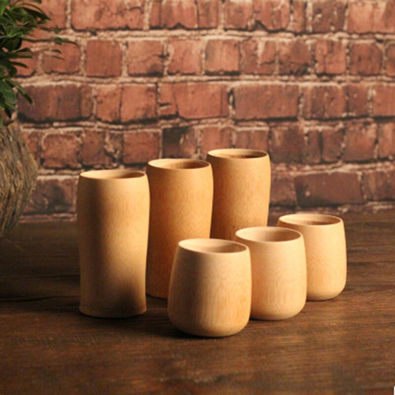 Natural Water Tea Beer Bamboo Carved Cup