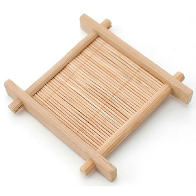 Natural 6pc 100% Bamboo Wood Trays