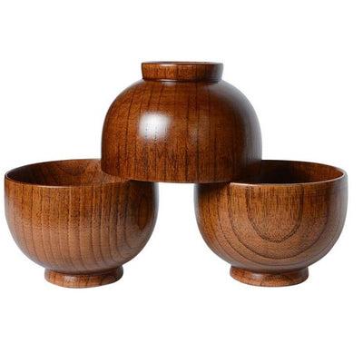Natural Wood Bowl Eco Friendly Soup