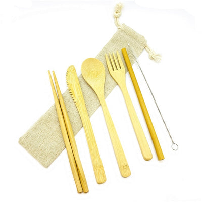Bamboo Travel Utensils Reusable Bamboo Cutlery