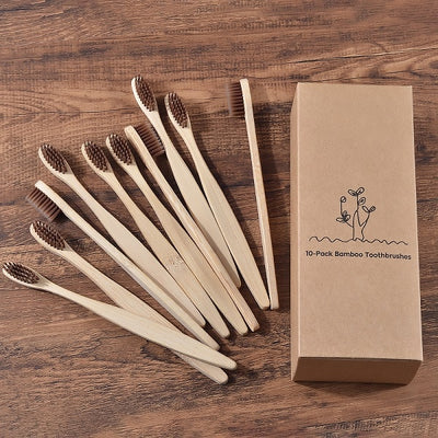 New design mixed color bamboo toothbrush
